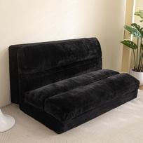 „MAXYOYO“ sėdimoji pūslė, sulankstoma sofa-lova, ant grindų klojamas čiužinys suaugusiems, ypač storas, 6 būdais sulankstomas ant grindų klojamas sofos čiužinys, ant grindų klojama sofa miegamajam, svetainei, juodos spalvos, 100 x 240 cm