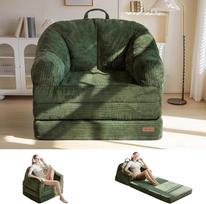 „MAXYOYO“ sulankstoma sofa su atlošu, sulankstoma sofa-lova be atramų su rankena, „2 į 1“ transformuojamas sėdmaišis, kuris tampa grindų sofa, patogi sulankstoma sofa miegamajam ir svetainei