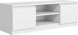 „Meble Masztalerz“ TV spintelė su 2 lentynomis, balta, 120 x 38,5 x 39 cm | Svetainės baldai, TV spintelė, spintelė, TV staliuko baldai, TV spintelė