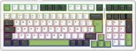 „MechLands“ „Aula F99“ 96 % laidinė žaidimų klaviatūra, ispanų QWERTY išdėstymas, „Creamy“ mechaninė klaviatūra su tarpikliais, RGB apšvietimas, „Hot Swap“ funkcija, iš anksto sutepta „Ruler“ jungiklio galvutė (žalia)