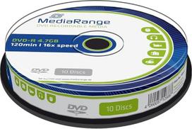 „MediaRange“ DVD-R 4,7GB, 120 min., 10 vnt. pakuotė, 16x