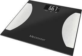 „Medisana BS 475“ skaitmeninės kūno sudėties analizės svarstyklės, asmeninės svarstyklės, kūno riebalų svarstyklės, kūno riebalai, kūno vandens kiekis, raumenų masė ir kaulų svoris, iki 180 kg, juodos/sidabrinės spalvos