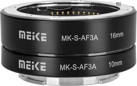 „Meike“ MK-S-AF3A metalinis automatinio fokusavimo makro prailginimo vamzdžio adapterio žiedas (10 mm + 16 mm), skirtas „Sony“ veidrodiniams fotoaparatams E serijos-Mount A5000, A5100, A6000, A6300, A6500, A6400, A6600, A6100, A6600, A669, A7III, A7, NEX,