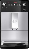 „Melitta Purista F 230-102“ visiškai automatinis kavos aparatas su ypač tyliu kūginio tipo malūnėliu, kavos aparatas, sidabrinės spalvos