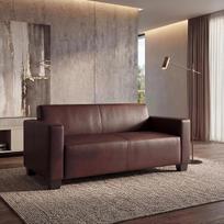 „Mendler Lyon“ modulinė dvivietė sofa iš dirbtinės odos, raudonos ir rudos spalvų | sofa