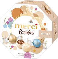 „merci Lovelies“ baltos šokolado pralinės su įdaru – 1 x 185 g