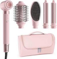 „MESCOMB Airstyler“ 5-in-1 plaukų formavimo prietaisas su automatiniu susivyniojančiu garbanojimo žnyplėmis, joniniu plaukų džiovintuvu, apimties suteikiančia šepečiu ir tiesinimo šepečiu, skirtas džiovinti, garbanojimui, tiesinimui ir apimties suteikimui