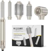 „MESCOMB Airstyler“ 5-in-1 plaukų formavimo prietaisas su greitai veikiančiu automatiniu susivyniojančiu garbanų suktuku ir apvaliu šepetėliu-džiovintuvu, jonų technologija, skirta greitam džiovinimui, garbanų formavimui, tiesinimui ir apimties suteikimui