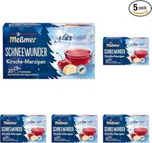 „Meßmer Schneewunder“ | Vaisių arbata su vyšnių marcipano aromatu | 20 arbatos maišelių | Tinka veganams | Be glitimo | Be laktozės (5 vnt. pakuotė)
