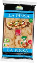 „Mestemacher La Pinsa“ – veganiški kepimui skirti pilno grūdo kviečių produktai, rankomis suformuoti ir iš anksto iškepti akmeninėje krosnyje su pirmojo spaudimo alyvuogių aliejumi, paruošti per 5 minutes, 230 g