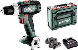 „Metabo“ akumuliatorinis suktuvas BS 18 L, 18 V, 60 Nm ir 13 mm griebtuvas | Komplekte: 2 vnt. 2,0 Ah „LiPOWER“ akumuliatoriai, įkroviklis SC 36, LED lemputė, diržo kabliukas ir antgalių dėklas, viskas sudėta į tvirtą „metaBOX 145“ dėklą