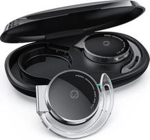 „Micool BT-X“ užsegamos ausinės su „Bluetooth“ V5.3, sportinės belaidės ausinės su ausų antdėklais ir šviesos efektais, „Bluetooth“ ausinės su 4 mikrofonais, patogiai priglundančios ausinės su ausų kabliukais (juodos)