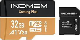„Micro SD“ kortelė, 32GB, didelės spartos (skaitymo greitis – 90MB/s, rašymo greitis – 25MB/s), suderinama su DSLR fotoaparatais, dronais, veiksmo kameromis ir nešiojamaisiais įrenginiais (1 „microSD“ kortelė + 1 adapteris)