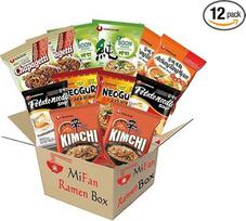 „MiFan Ramyun Box“ korėjietiškų ramenų rinkinys (12 maišelių, 6 skonių)