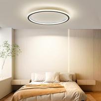 „Mikeru“ LED lubų šviestuvas, skersmuo 40 cm, apvalus, modernus, 3000 K šiltos baltos šviesos lubų šviestuvas, juodo akrilo svetainės lubų šviestuvas, tinkamas miegamajam, virtuvei, valgomajai, energiją taupantis LED apšvietimas