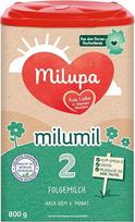 „Milupa Milumil 2“ – tolesnio maitinimo pienas – pieno milteliai kūdikiams – nuo 6 mėnesių – puikiai dera su papildomais maisto produktais ir yra praturtintas svarbiais maistinėmis medžiagomis – be palmių aliejaus – 1 x 800 g