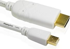 „Mini DisplayPort“ į „HDMI“ adapterio kabelis (mini DP į HDMI), suderinamas su „Thunderbolt“, su auksiniu jungikliu, 1080p HDTV garso kabelis, skirtas „MacBook“, „iMac“, „MacBook Air“, „Mac Mini“ arba planšetiniams kompiuteriams, 3 m, baltas