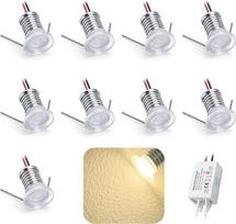„Mini LED“ prožektorius RGB, 12 V, 1 W, IP65, atsparus vandeniui, mažas įleidžiamas prožektorius, spalvoti 15 mm lubiniai prožektoriai, „žvaigždėto dangaus“ lempa virtuvėje, laiptams, spintelėms, įleidžiami prožektoriai (šiltos