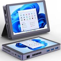 „Mini PC“ kompiuteris N200 su ekranu, planšetinis kompiuteris su 16GB RAM, 512GB SSD | Kompiuteris su „Windows 11“, integruota 16GB RAM, „Wi-Fi 6“, „Bluetooth 5.2“, 3400 mAh baterija, nešiojamas kompiuteris su 7 colių jutikliniu ekranu ir ventiliatoriu
