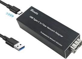 „Mini-USB 3.0“ į SFP Gigabit Ethernet adapteris, šviesolaidinis tinklo adapteris, tinklo sąsajos plokštė, suderinama su „Windows“/„macOS“/„Linux“, didelis duomenų perdavimo greitis, pilnas/pusiau dupleksinis režimas
