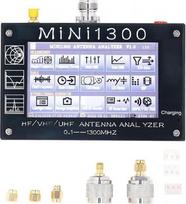 „Mini1300“ antenos analizatorius, 0,1–1300 MHz HF/VHF/UHF dažnių diapazonas, nešiojamas radijo dažnių testeris su SWR/TDR režimais, aliuminio korpusas, 4,3 colių TFT ekranas, maitinimas per USB arba ličio bateriją + 5 priedai