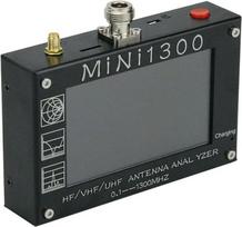 „Mini1300“ HF/VHF/UHF SWR analizatorius, 0–1300 MHz, 4,3 colių LCD VNA testeris su TDR, Smito diagramos funkcija, USB-C jungtimi, metaliniu korpusu