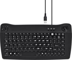 „Mini“ USB klaviatūra su pelės rutuliu MC-8040W, juoda