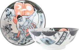 „Mino“ keramika KND20 („Sumo“) Japonijos keramikos rinkinys, sudarytas iš 2 „ramen“ makaronų „donburi“ dubenėlių. Pagaminta Japonijoje