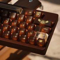 „mintcaps“ skaidrūs klavišų dangteliai, skirti „Cherry Gateron MX“ jungikliams: kompiuterio klavišų dangteliai, „Cherry“ profilio, 153 klavišai, blizgūs