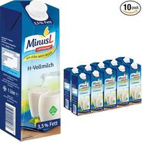 „Minus L H“ pienas, 3,5 % riebalų, be laktozės, 1000 ml, 10 vnt.