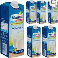 „Minus L H“ nenugriebto pieno (3,5 % riebalų), be laktozės, 1000 ml, 6 vnt.