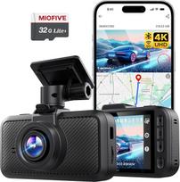 „Miofive“ automobilinė kamera: 4K skiriamoji geba, „Wi-Fi“, „Bluetooth“, GPS, 3 colių IPS ekranas, naktinio matymo funkcija, ciklinis įrašymas, HDR, valdymas per programėlę ir palaiko iki 512GB atminties su nemokamu 32 G žemėlapiu