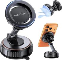 „Miracase“ „MagSafe“ laikiklis automobiliui [stiprus magnetas ir siurblinė taurė, išlaikanti daugiau nei 89 lbs] – vakuuminis magnetinis telefono laikiklis automobiliui, 360° pasukamas telefono laikiklis, skirtas montuoti ant prietaisų skydelio ir priekin