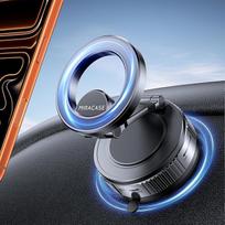 „Miracase“ vakuuminis mobiliojo telefono laikiklis automobiliui, skirtas „MagSafe“ laikikliui [24 XN55 magnetai ir stipriausias gelis] 360° pasukamas, sulankstomas magnetinis mobiliojo telefono laikiklis, automobilinis laikiklis, skirtas „iPhone“ ir visie
