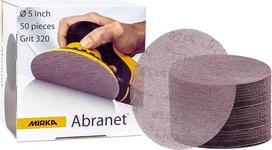 „Mirka Abranet“ 9A-232-320, 5 colių, 320 grūdėtumo tinklinis šlifavimo diskas, nesukuriantis dulkių, 50 diskų dėžutė