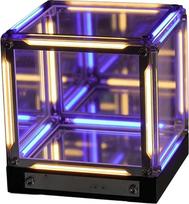 „Mirror Cube Light“ 4D „Abyss“ efekto LED kubo lempa, naktinė lemputė, atmosferinė lempa žaidimų kambariui su jutikliniu valdymu, reguliuojamu apšvietimu, įkraunama 2000 mAh baterija, taip pat tinka kaip