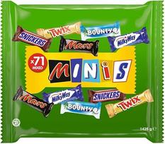 „Mixed Minis I“ šokoladinių batonėlių rinkinys I 1,4 kg I „Mars“, „Snickers“, „Twix“, „Bounty“, „Milky Way“ I Šokoladas didmeninėje pakuotėje