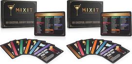 „Mixit“ kokteilių receptų kortelių rinkinys, 50 populiariausių vokiškų kokteilių su iliustracijomis, ingredientais ir istorijomis, aukštos kokybės ir patvarios kortelės kokteilių mėgėjams (2 vnt. rinkinys)