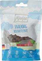„MjAMjAM“ aukščiausios kokybės kačių užkandžiai, užkandžių maišelis, pikantiški ančių užkandžiai, 1 vnt. pakuotė (1 x 125 g), natūralūs, be sintetinių konservantų