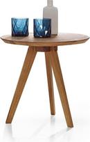 „moebel-eins“ „Austin“ apvalus 50 cm skersmens šoninis staliukas iš masyvios „Wild Oak“ ąžuolo medienos