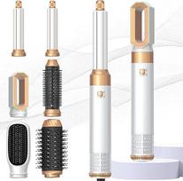 „MogaWave Hairstyler Pro“ plaukų formavimo prietaisas „Airbrush Hair Styler“ – 6-in-1 oro srauto formavimo prietaisas su šilto oro šepečiu, plaukų džiovinimo šepečiu, apvaliu džiovinimo šepečiu, automobiliui skirtu plaukų suktuku, skirtas plaukų formavimu