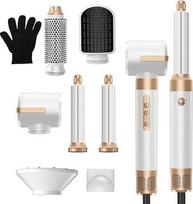„MogaWave“ 7-in-1 „Air Styler“ daugiafunkcinis plaukų formavimo rinkinys, 30 mm oro garbanų suktukas, 1 400 W galingumo plaukų džiovintuvas su difuzoriumi ir šukomis, skirtas džiovinti, garbinti ir tiesinti plaukus, 3 šilumos nustatymai, 110 000 apsisukim