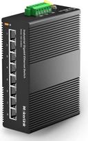 „MokerLink“ 8 prievadų gigabito pramoninis „DIN-Rail“ Ethernet komutatorius, „DIN-Rail“ montavimas, 16Gbps perjungimo pajėgumas, IP40, nevaldomas tinklo komutatorius (nuo -40 iki 185°F) su maitinimo šaltiniu