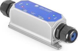 „MokerLink“ IP67 lauko 2 prievadų gigabito PoE prailgintuvas, IEEE 802.3 af/at/bt kartotuvas, 90 W, 10/100/1000Mbps, 1 PoE įėjimas ir 1 išėjimas, prie sienos montuojamas metalinis vandeniui atsparus pralaidinis komutatorius