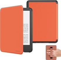 „MoKo“ dėklas „Kindle 6“ (11-oji karta, 2024/2022 m.) – oranžinis | Lengvas dėklas su dirželiu rankai, automatinis miego režimo įjungimas ir išjungimas