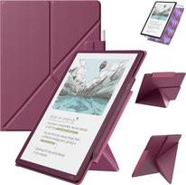 „MoKo“ magnetinis dėklas 11 colių „Kindle Scribe“ „Colorsoft“ 2025/2026 | Skirtas „Kindle Scribe“ 2025 (3-osios kartos) modeliui, reguliuojamo kampo atraminis dėklas, magnetinis galinis dangtelis, tamsiai violetinė spalva