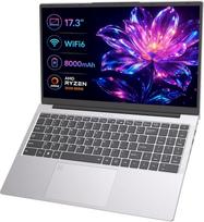 „Molegar 2026“ 17 colių nešiojamasis kompiuteris su vokiškos klaviatūros plėvele, ilga baterijos veikimo trukme, „AMD Ryzen 3“ procesoriumi, 8GB DDR4 atminties, 512GB SSD, apšviesta klaviatūra su piršto atspaudų skaitytuvu, „Wi-Fi 6“, „Bluetooth 5.2“ ir