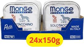 „Monge Patè“ monoproteininis drėgnas šunų maistas su kalakutiena, 24 x 150 g