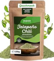 „Monte Nativo“ malti jalapeno pipirai (150 g) – smulkiai sumalti jalapeno pipirai | Švelniai džiovinti ir aromatingi prieskoniai, puikiai tinkantys maisto gaminimui ir pagardinimui – intensyvus aromatas ir skonis