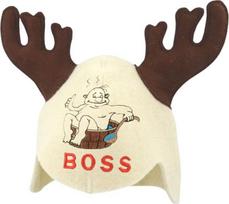 „Moose“ pirties kepurė vyrams ir moterims iš veltinio – pilka pirties kepurė vyrams ir moterims, pagaminta iš 100 % natūralaus vilnonio veltinio – pirties kepurė su siuvinėjimu – apsauga nuo karščio – komplekte yra elektroninė knyga apie pirtį